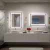 Apmir Super Bright Front & Back LED Lighted Anti-Fog Tempered Glass Bathroom/Vanity Mirror with ETL & 3-Year Warranty - 4 of 4