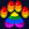 Adult Design By Humans Rainbow Pride Heart Pawprint By leashonlife T-Shirt - 2 of 2