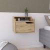 NicBex Floating Nightstand, Modern Night Stand Frame with Modern Dual-Tier Design, Wall Mounted Nightstand with Spacious Single Drawer - 2 of 4