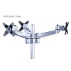 Mount-It! Triple Monitor Desk for Multiple User, Three Monitor Swivel Arm Desk Mount Fits 20 22 24 25 26 27 Inches Screens, VESA 75 and 100 Compatible - 2 of 4