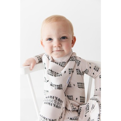 Snap Bib Lined With Terrycloth | Mama's Boy | Mother's Day | Charlie Lou Baby