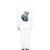 Everyday Kids Coquette Ghost Halloween Zip-Up Hoodie – Cute Ghost with Floral Bow & Pumpkin Lantern – Cozy Fall Sweatshirt, White - 2 of 3