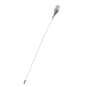 Anna-Kaci 8 Inch Women's Hat Pin Long Handle Vintage Retro Hollow Out Crystal Faux Pearl Pins - 1 of 4