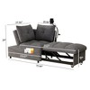 AZL1 Life Concept Sofas Convertible Versatile Foldable Bed in 3 Lengths for Compact Comfort in Apartments and Offices, Gray, 72.44"*27.56"*29" - 3 of 4