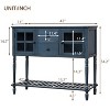 NicBex 2 Drawers Console Table with 1 Open Bottom Shelf,Entryway Table with 2 Glass-Front Cabinets,Modern Couch Table for Living Room - 3 of 4