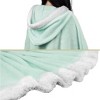 PAVILIA Angel Wrap Hooded Blanket for Women Adult, Wearable Cozy Wrap Throw Fleece Shawl Cape - 3 of 4