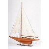 Shamrock Yacht Model – 48.5 Inch Wooden Sailboat – Handcrafted Nautical Display By Old Modern Handicrafts - 3 of 4
