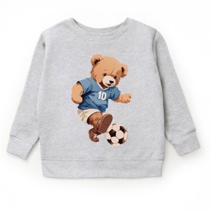 The Juniper Shop Watercolor Soccer Bear Youth Sweatshirt - 1 of 4