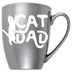 Elanze Designs Cat Dad Grey 10 ounce New Bone China Coffee Cup Mug - 1 of 4