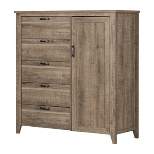 Lionel Door Chest with 5 Drawers - South Shore