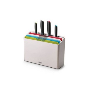 Joseph Joseph 8pc Folio Icon Arctic Cutting Board Set with Storage Case: Plastic Cutting Boards & Bread Knife - 1 of 4