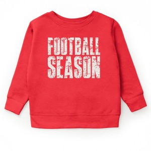 Football Season Block Distressed - Youth Graphic Sweatshirt - 1 of 4