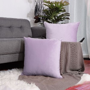 PiccoCasa Sofa Couch Bed Chair Velvet Decors Luxury Euro Square Throw Pillow Cover - 1 of 4