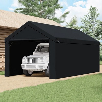 Black 10 x 20 Foot Durable Polyethylene Carport Sidewalls