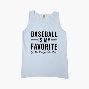 Simply Sage Market Women's Baseball Is My Favorite Season Garment Dyed Heavy Weight Tank - 1 of 2