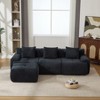 KWPZQEB Modern Sectional Couches, Oversized Modular Sectional Sofa with Movable Ottoman & Pillows, Cloud Tufted Sofa Couch for Living Room - 2 of 4