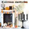 Metal Candle Holder，5 Arms Pure Black Candle Holders for Pillar Candles（10.6 inch Tall, for 1/2-1 inch Candles Diameter）,Candelabra Decoration - 4 of 4