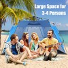 Costway 3-4 Person Easy Pop Up Beach Tent UPF 50Plus Portable Sun Shelter Orange/Blue - 2 of 4