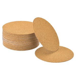 Unique Bargains DIY Crafts Round Non-slip Self-Adhesive Wood Material Sheets - 1 of 3