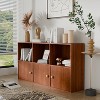 Brown Cube Bookcase With 3 Cabinets - 4 of 4