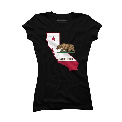Design By Humans California State Pride Bear By T-Shirt