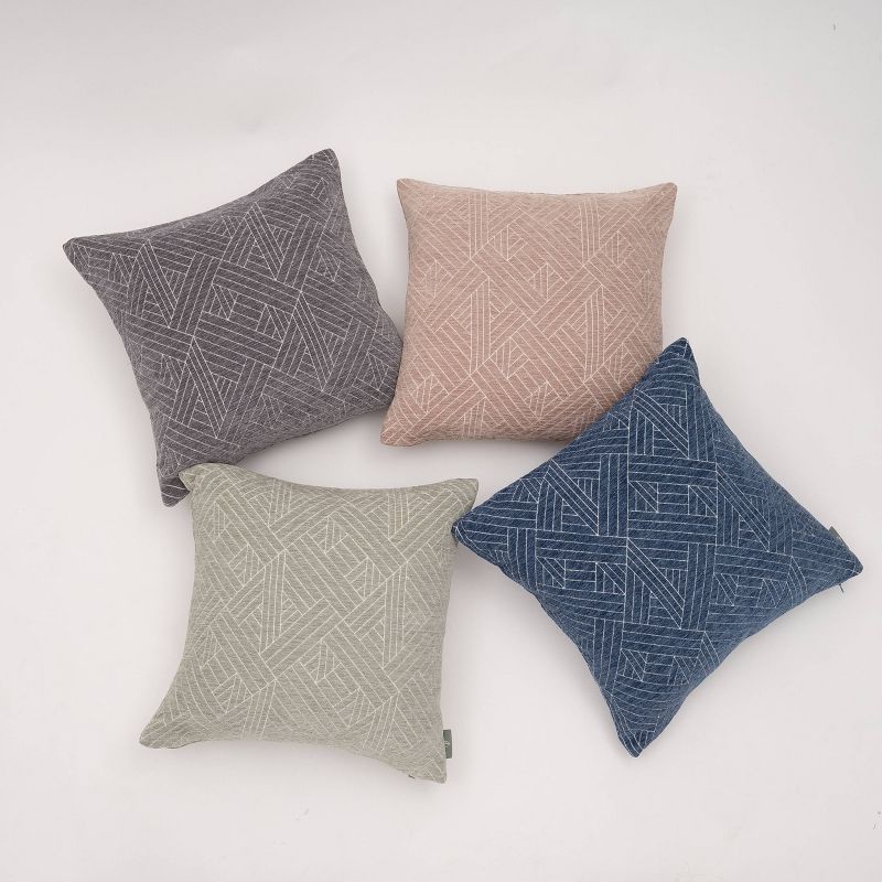 18"x18" Anke Chenille Woven Square Throw Pillow - freshmint, 5 of 9