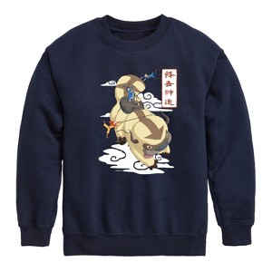 Boys' - Avatar: The Last Airbender - Appa Flying Graphic Long Sleeve Fleece Sweatshirt - 1 of 4