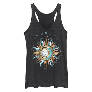 Women's Lost Gods Mystic Sun and Moon Racerback Tank Top - 1 of 4