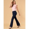 Allegra K Women's Vintage High Waist Stretch Denim Bell Bottoms Jean Pants - 4 of 4