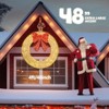 Karl Home 48 inch Pre-Lit Outdoor Christmas Wreath Decoration - 2 of 4