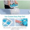 Ice Cube Tray with Lid and Bin, 4 Pack Silicone Plastic Ice Cubes Trays for Freezer with Box/Container - 4 of 4