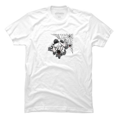Men's Design By Humans Halloween theme T-shirt.Spider web By bambino T-Shirt