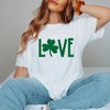 Simply Sage Market Women's Love Clover Short Sleeve Garment Dyed Tee - 2 of 4