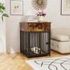 Dog Cage Furniture, Dog House, Decorative Dog Kennel With Drawers, Indoor Pet Cage Side Table For Small Dogs, Iron Pipe Dog Cage, Anti-Chew - 2 of 4