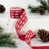 Northlight Red and White Christmas Tree Wired Craft Ribbon 2.5" x 10 Yards - image 3 of 4