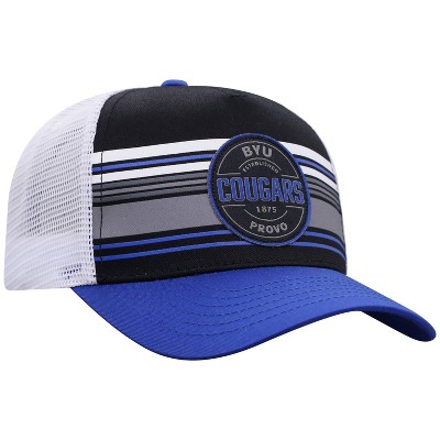 NCAA BYU Cougars Men's Vista Black with Hard Mesh Snapback Hat