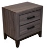 Gulches Contemporary 2-Drawer Wooden Nightstand with Rustic Finish, Dovetail Construction & Chippendale Legs - 2 of 4