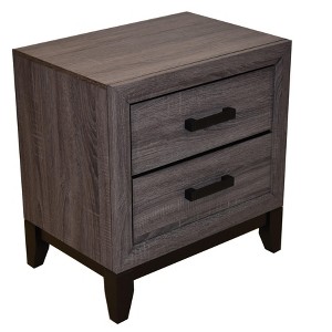 Gulches Mavela 2 Drawer Nightstand Wide Wale Corduroy Upholstery, Dovetail Drawers, Metal Legs, Part of Mavela Collection - 1 of 4