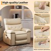 Recliner Chair for Adults, PU Leather Electric Rocker Recliner, 270 Degree Swivel Lounge Chair with Side Pocket, Modern Massage Recliner Chair Sofa - 4 of 4