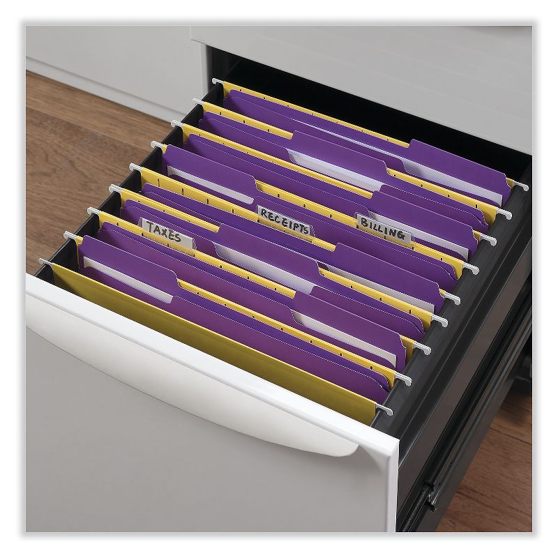 UNIVERSAL Colored File Folders 1/3 Cut Assorted Two-Ply Top Tab Letter Violet 100/Box 16165, 3 of 5