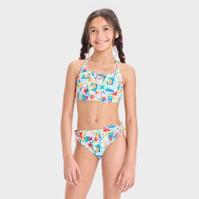 Girls' Vacay Abroad Tree Printed Bikini Set - art class™