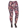 Women's Plus Size Printed Leggings - One Size Fits Most Plus - White Mark - 3 of 3