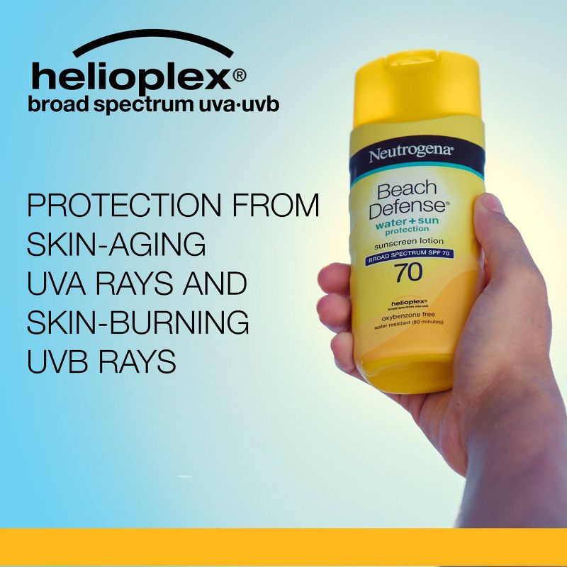Neutrogena Beach Defense Sunscreen Lotion, SPF 70, 6.7 fl oz, 4 of 12