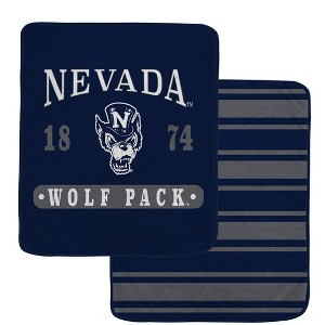 NCAA Nevada Wolf Pack Varsity Plaque Double Sided Royal Plush Blanket - 1 of 1