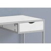 Monarch Specialties Computer Desk Home Office Laptop Storage Drawer 42InchL Work Metal Laminate White Grey Contemporary Modern - 3 of 4