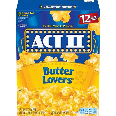 Act II Butter Lovers Popcorn - Bags - 33.016oz