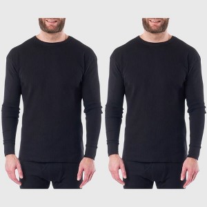 Alpine Swiss Mens Thermal Long Sleeve Top Underwear Crew Neck Shirt Waffle Knit Henley Base Layer - 1 of 4