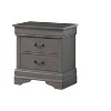 APRILSOUL 23.75"Nightstand Cherry Finish Louis Philippe Solid wood English Dovetail Construction Antique - 4 of 4
