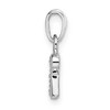 Black Bow Jewelry The Chloe Mini Diamond Accent Initial R Pendant in 14k White Gold - 2 of 4
