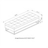 XINGHANZHENXUAN Velvet Storage Bench with Metal Bas, Multifunctional Ottoman for Living Room & Entryway - 2 of 4